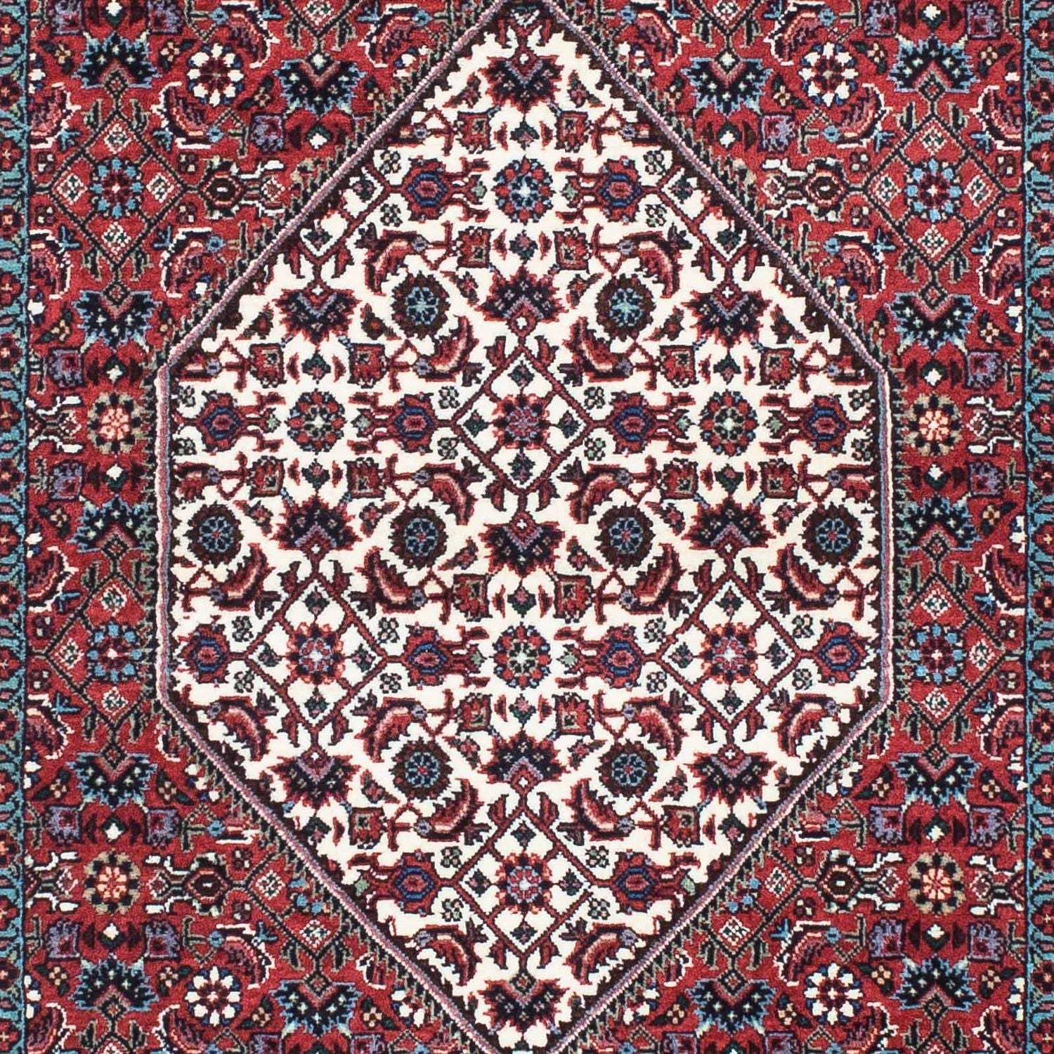 Alfombra de pasillo Alfombra persa - Bidjar - 197 x 74 cm - rojo
