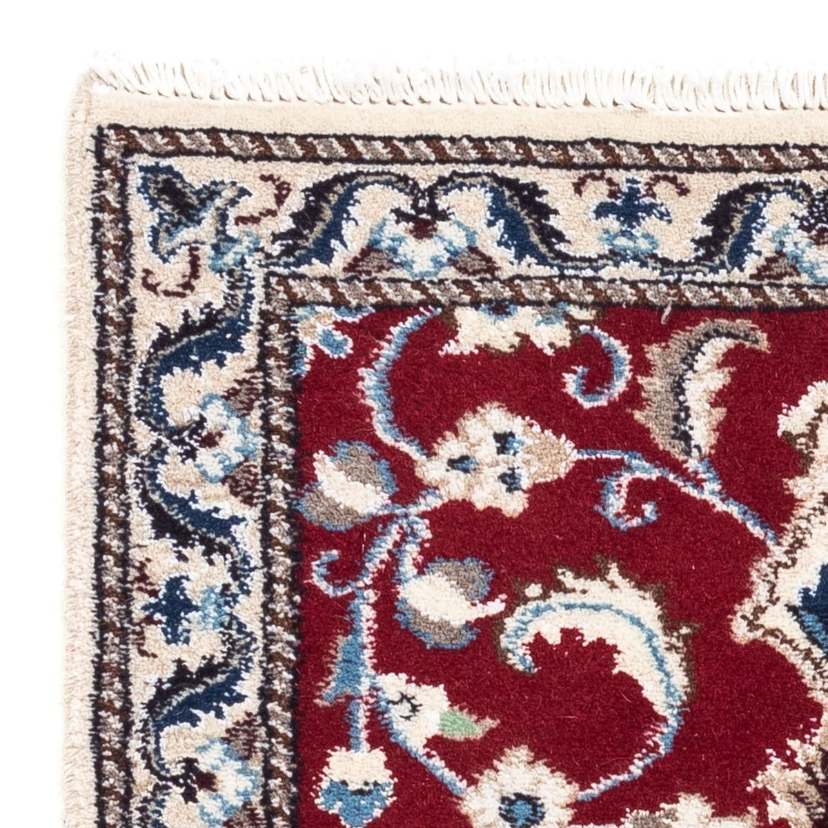 Alfombra persa - Nain - 90 x 60 cm - rojo oscuro