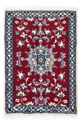 Alfombra persa - Nain - 90 x 60 cm - rojo oscuro