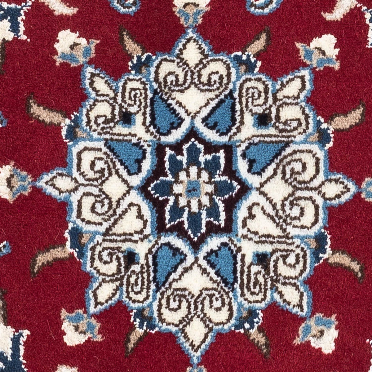 Alfombra persa - Nain - 90 x 60 cm - rojo oscuro