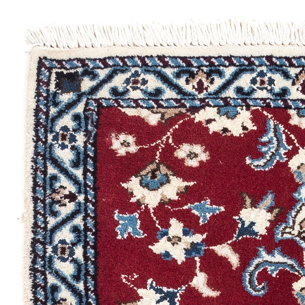 Alfombra persa - Nain - 90 x 60 cm - rojo oscuro