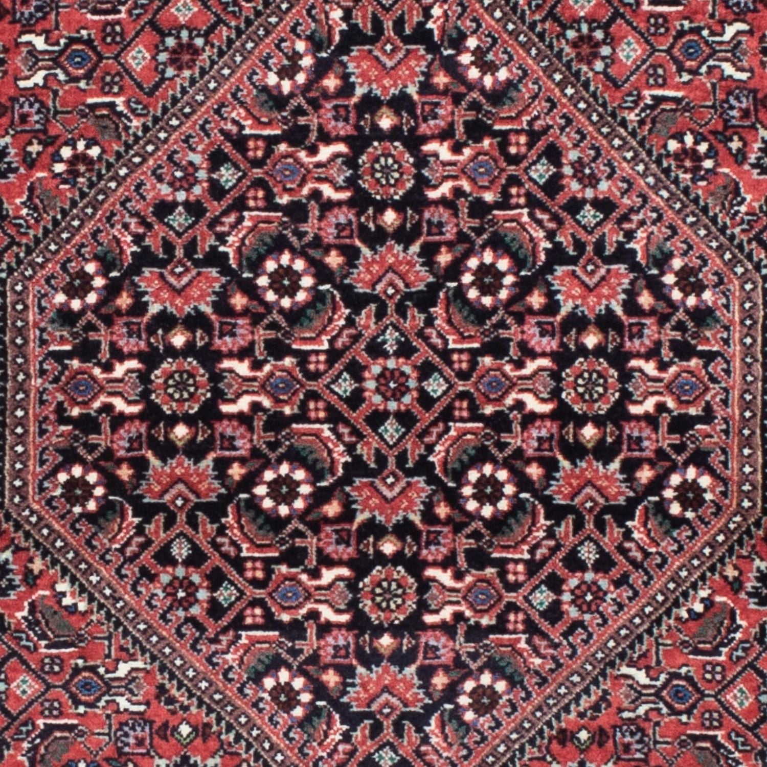 Alfombra de pasillo Alfombra persa - Bidjar - 196 x 72 cm - azul oscuro