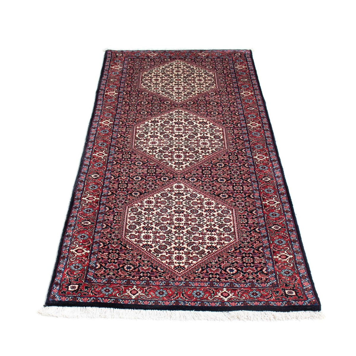 Alfombra de pasillo Alfombra persa - Bidjar - 190 x 74 cm - azul oscuro