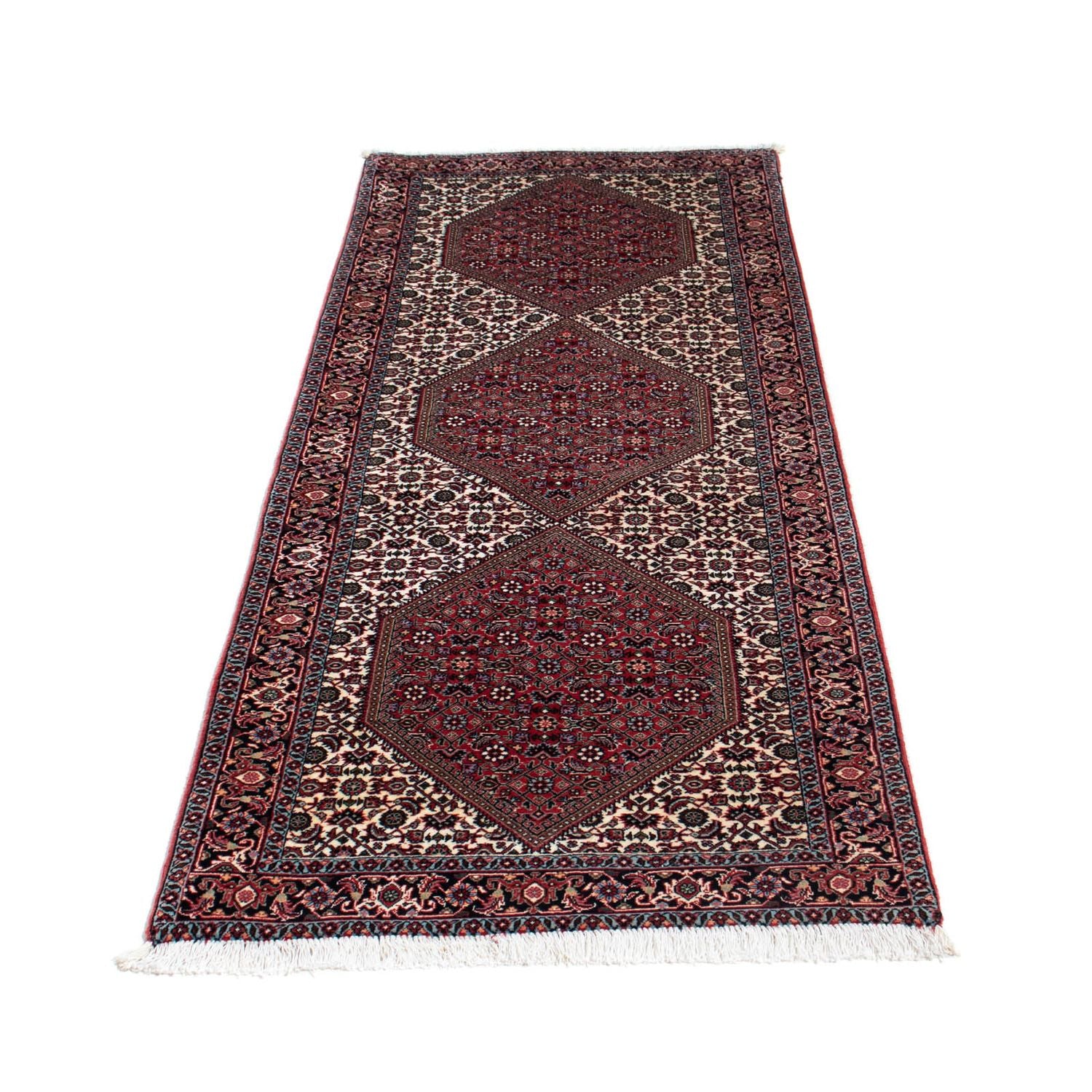 Alfombra de pasillo Alfombra persa - Bidjar - 217 x 74 cm - beige