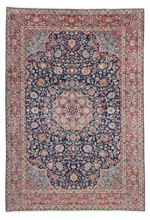 Alfombra persa - Real - 293 x 203 cm - azul oscuro