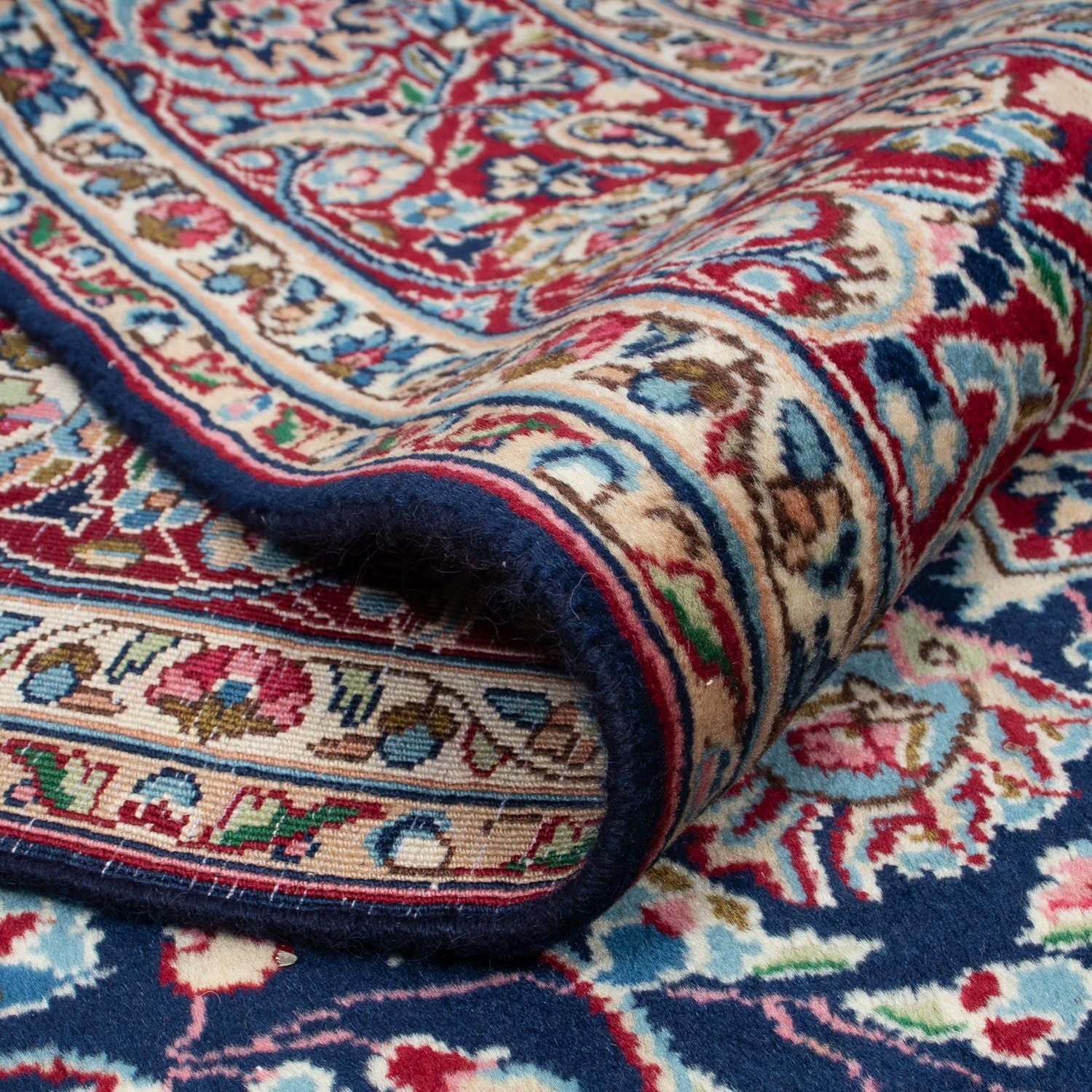 Alfombra persa - Real - 293 x 203 cm - azul oscuro