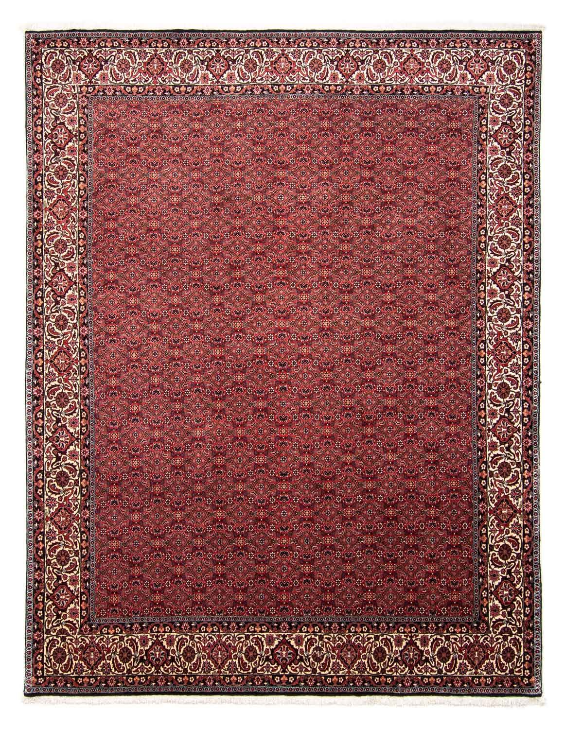 Alfombra persa - Bidjar - 296 x 250 cm - rojo oscuro