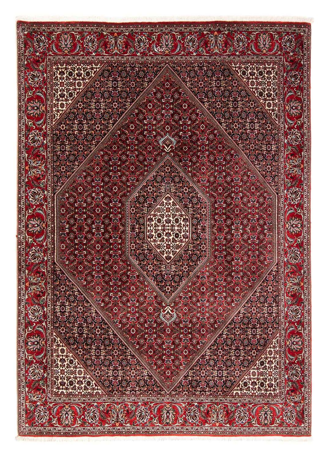Alfombra persa - Bidjar - 235 x 170 cm - rojo oscuro