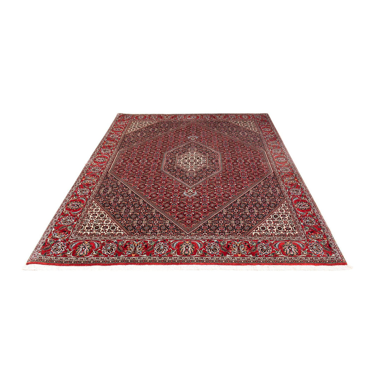 Alfombra persa - Bidjar - 235 x 170 cm - rojo oscuro