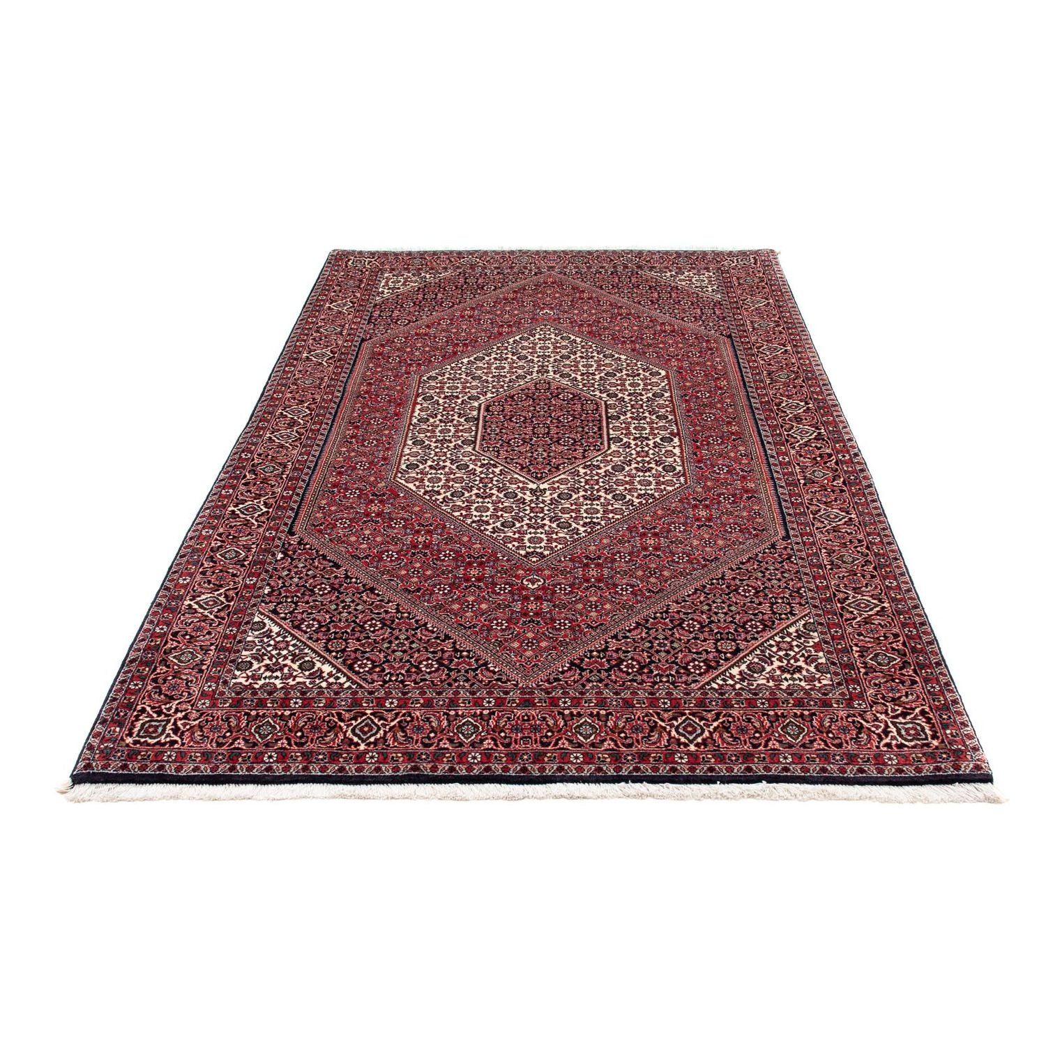 Alfombra persa - Bidjar - 215 x 132 cm - rojo claro