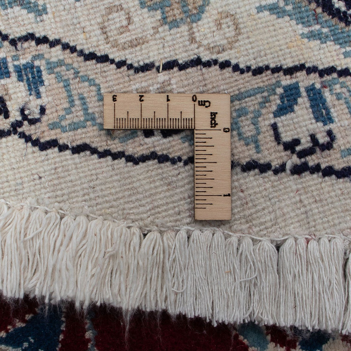 Alfombra persa - Nain redondo  - 250 x 250 cm - rojo oscuro