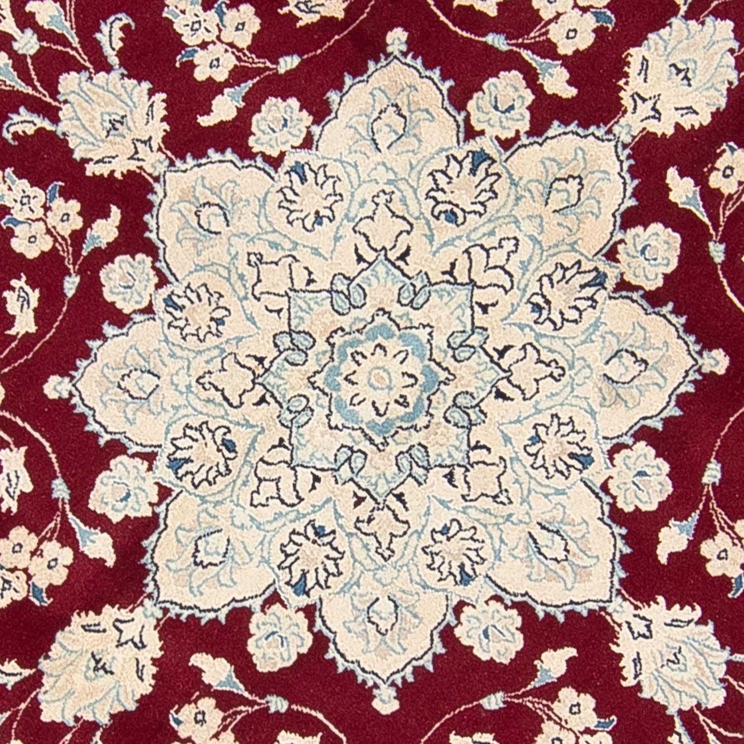 Alfombra persa - Nain redondo  - 245 x 245 cm - rojo oscuro