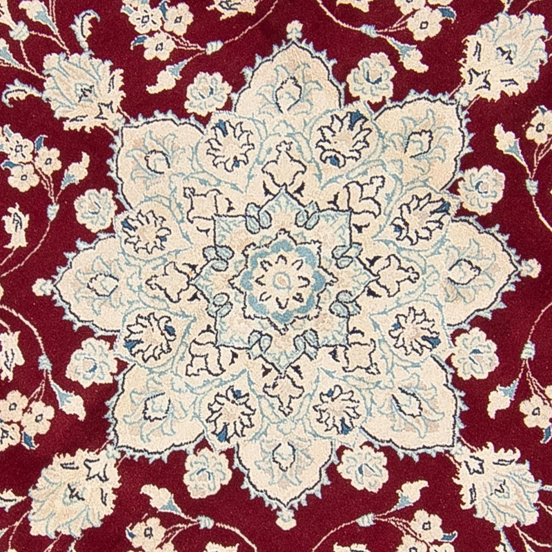 Alfombra persa - Nain redondo  - 245 x 245 cm - rojo oscuro
