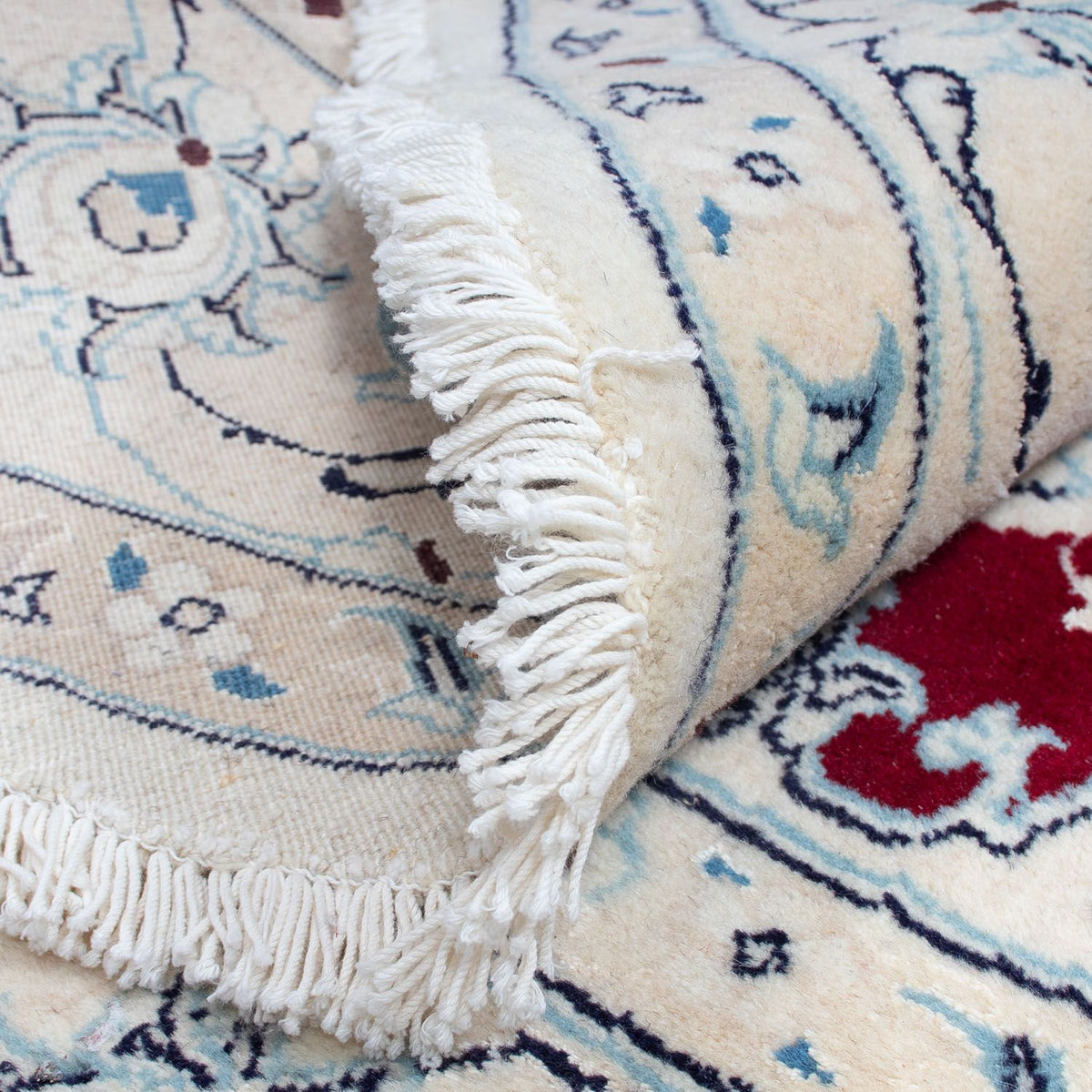 Alfombra persa - Nain redondo  - 245 x 245 cm - rojo oscuro