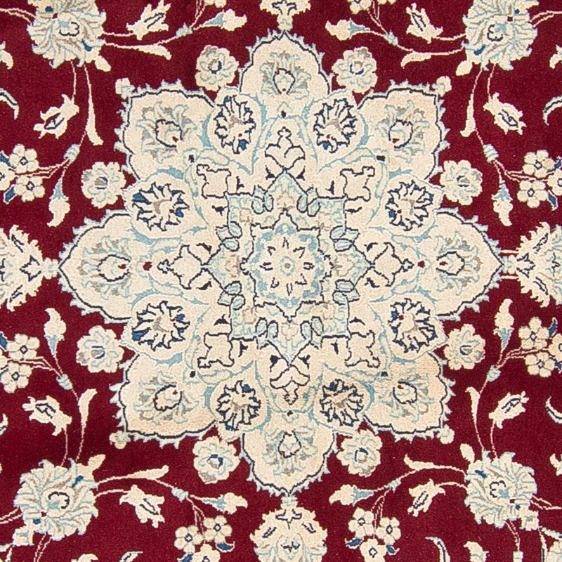 Alfombra persa - Nain redondo  - 245 x 245 cm - rojo oscuro