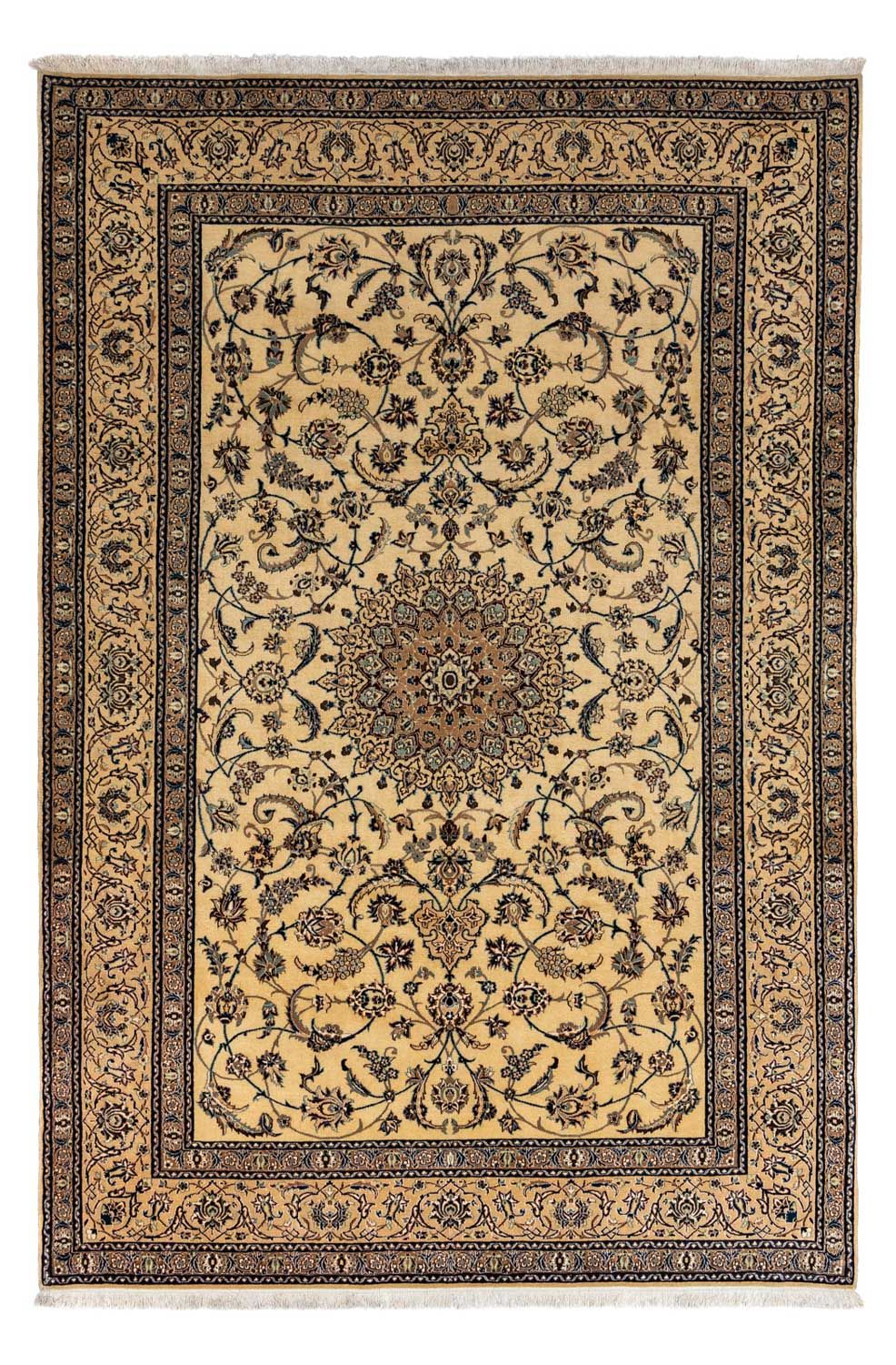 Alfombra Persa - Nain - Real - 350 x 246 cm - beige oscuro