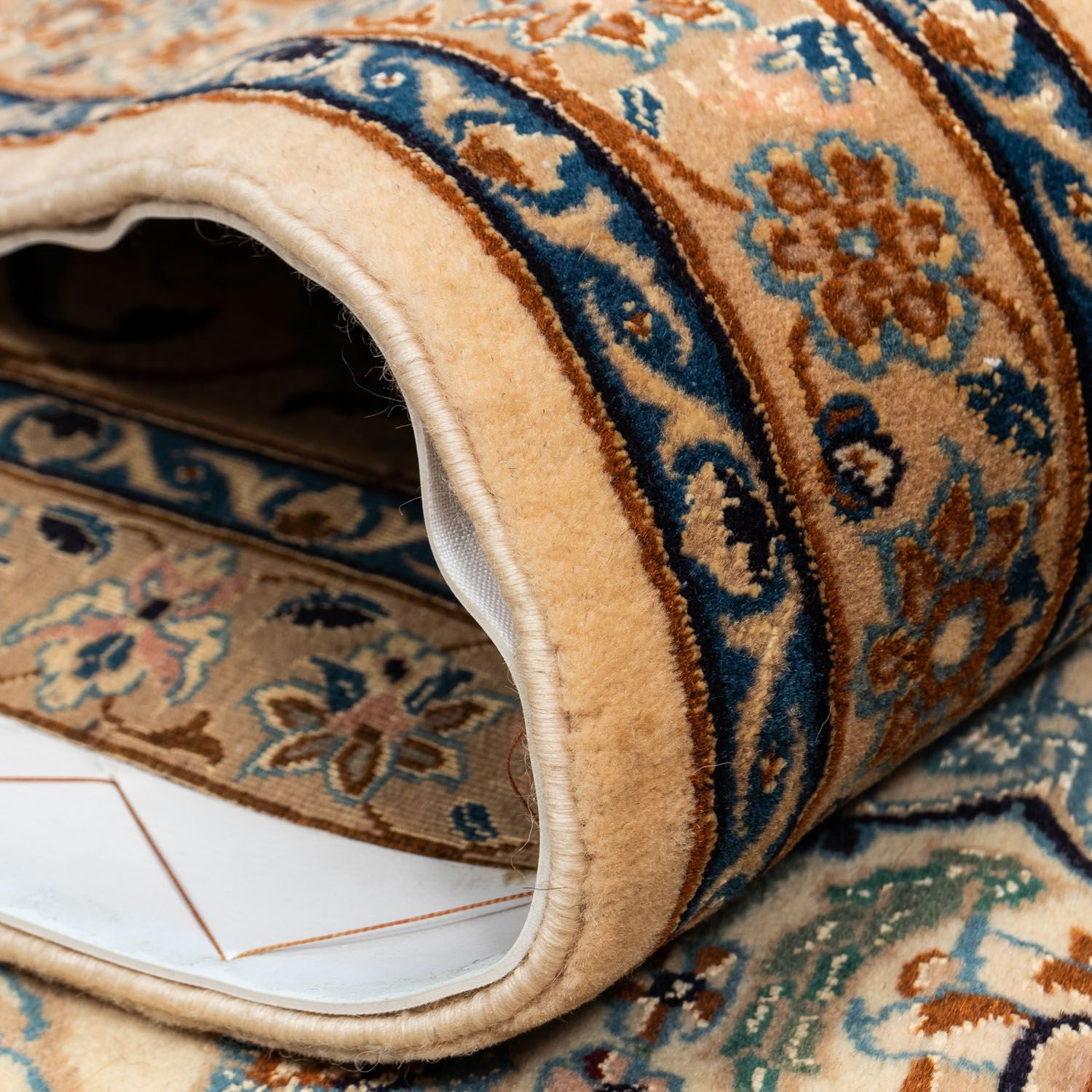 Alfombra Persa - Nain - Real - 337 x 250 cm - beige oscuro
