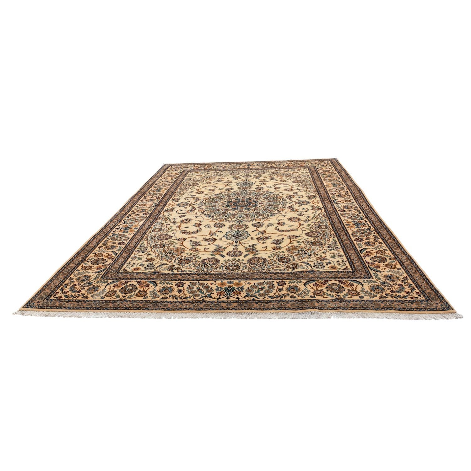Alfombra Persa - Nain - Real - 337 x 250 cm - beige oscuro
