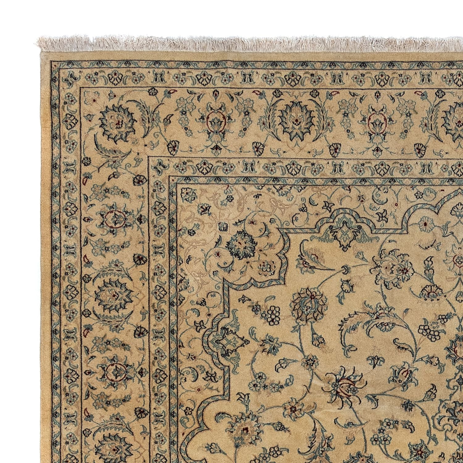 Alfombra Persa - Nain - Real - 344 x 250 cm - marrón claro