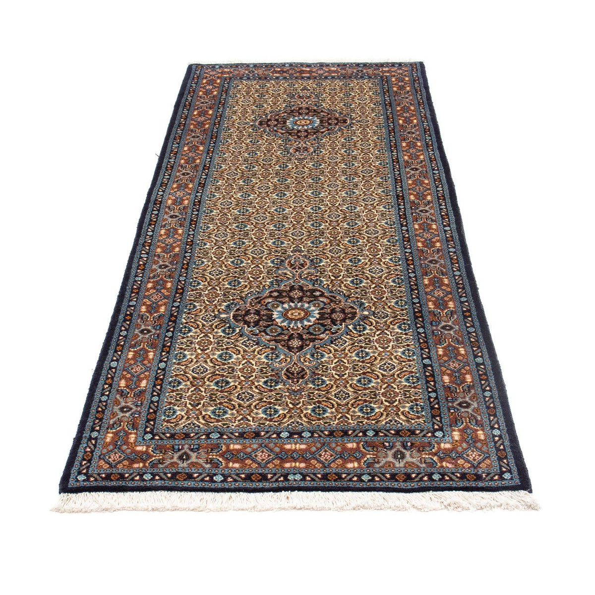 Alfombra de pasillo Alfombra persa - Clásica - 195 x 77 cm - azul oscuro