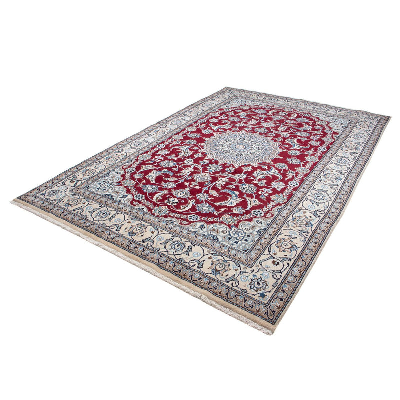 Alfombra persa - Nain - 296 x 195 cm - rojo oscuro