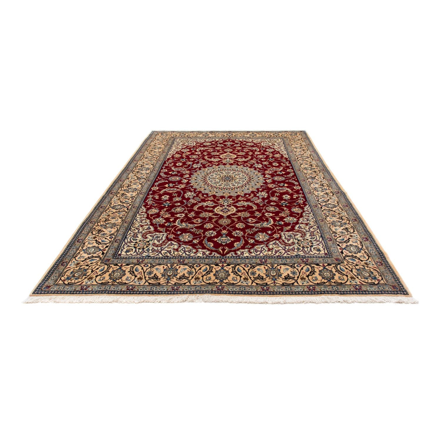 Alfombra Persa - Nain - Real - 295 x 203 cm - rojo