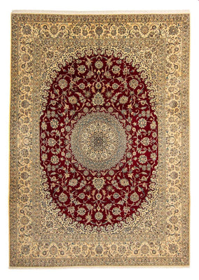 Alfombra Persa - Nain - Real - 408 x 300 cm - rojo oscuro