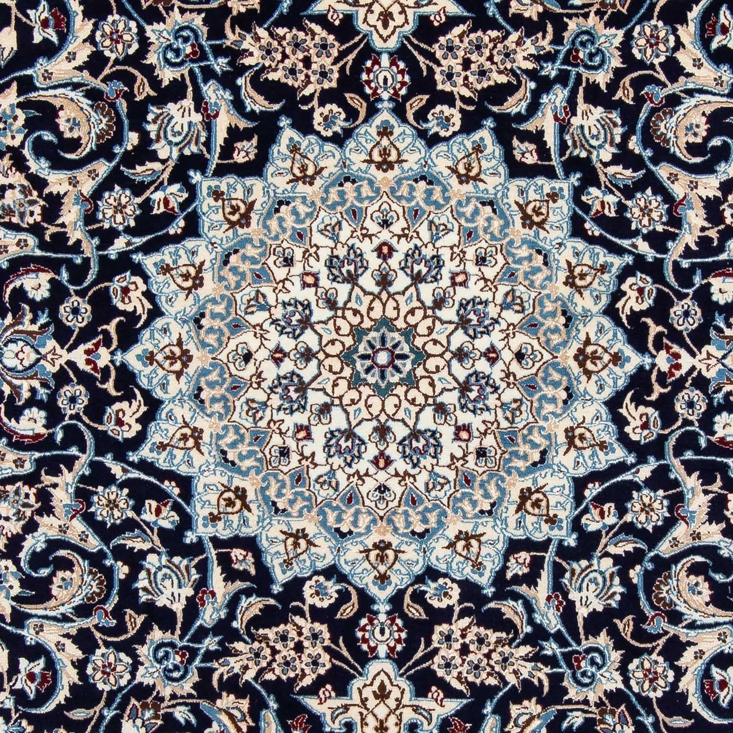 Alfombra Persa - Nain - Real - 291 x 200 cm - azul oscuro