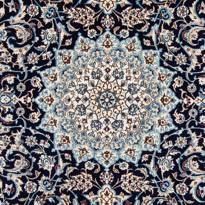 Alfombra Persa - Nain - Real - 291 x 200 cm - azul oscuro