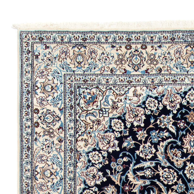 Alfombra Persa - Nain - Real - 291 x 200 cm - azul oscuro