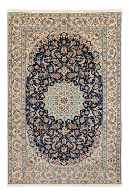 Alfombra Persa - Nain - Real - 298 x 200 cm - azul oscuro