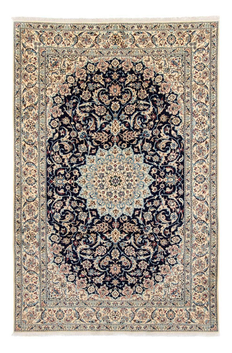 Alfombra Persa - Nain - Real - 298 x 200 cm - azul oscuro
