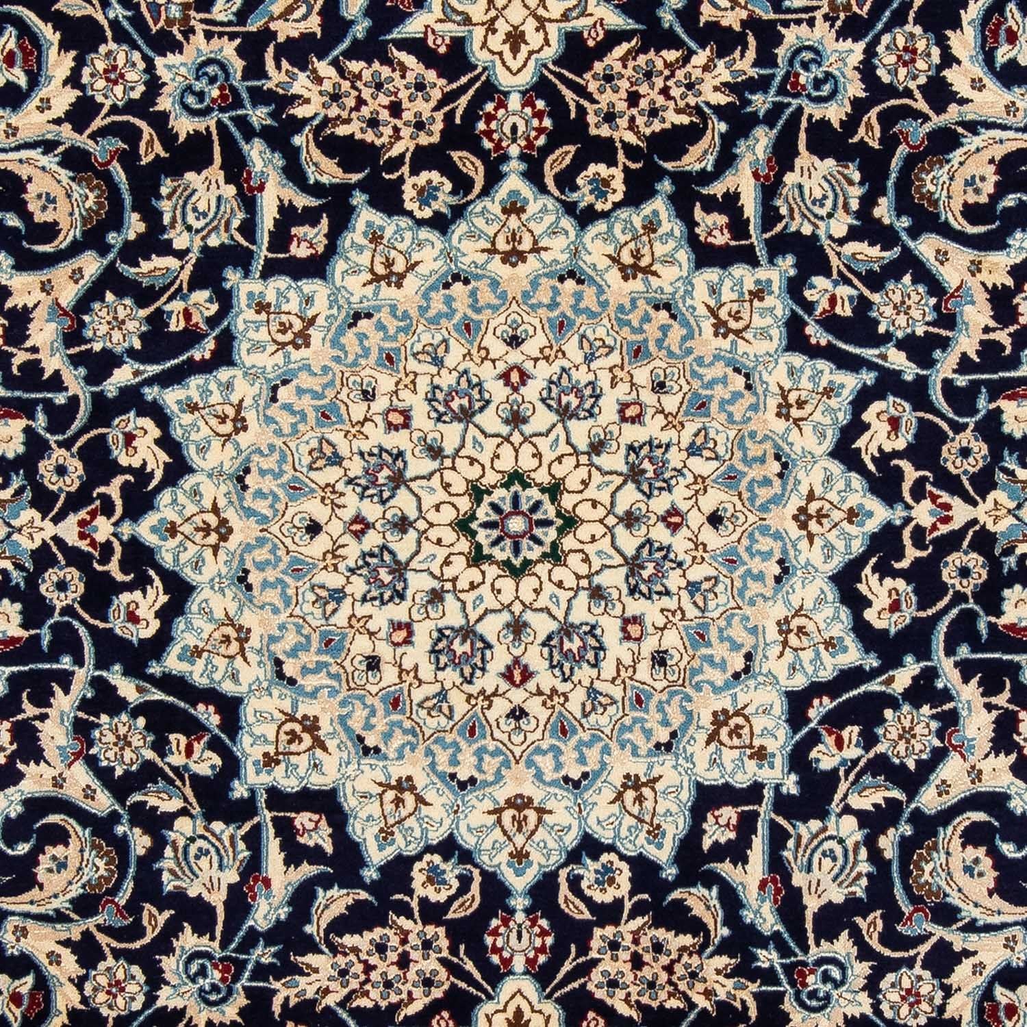 Alfombra Persa - Nain - Real - 298 x 200 cm - azul oscuro