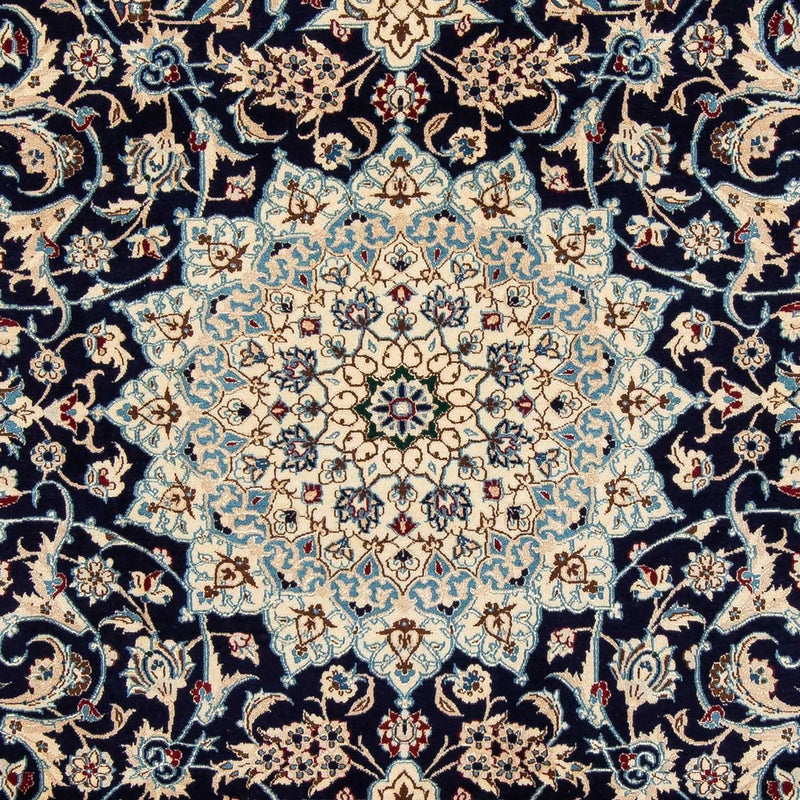 Alfombra Persa - Nain - Real - 298 x 200 cm - azul oscuro