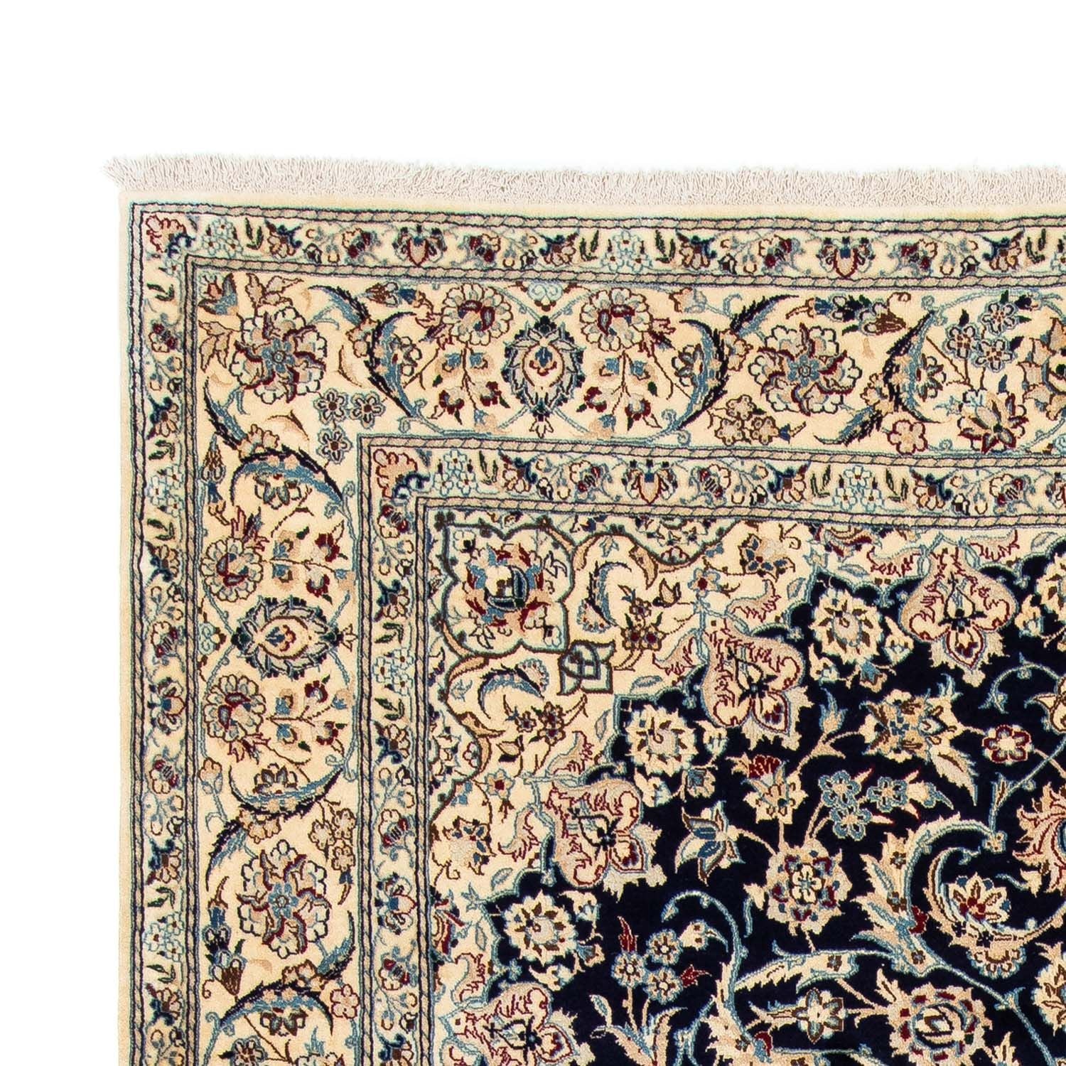 Alfombra Persa - Nain - Real - 298 x 200 cm - azul oscuro