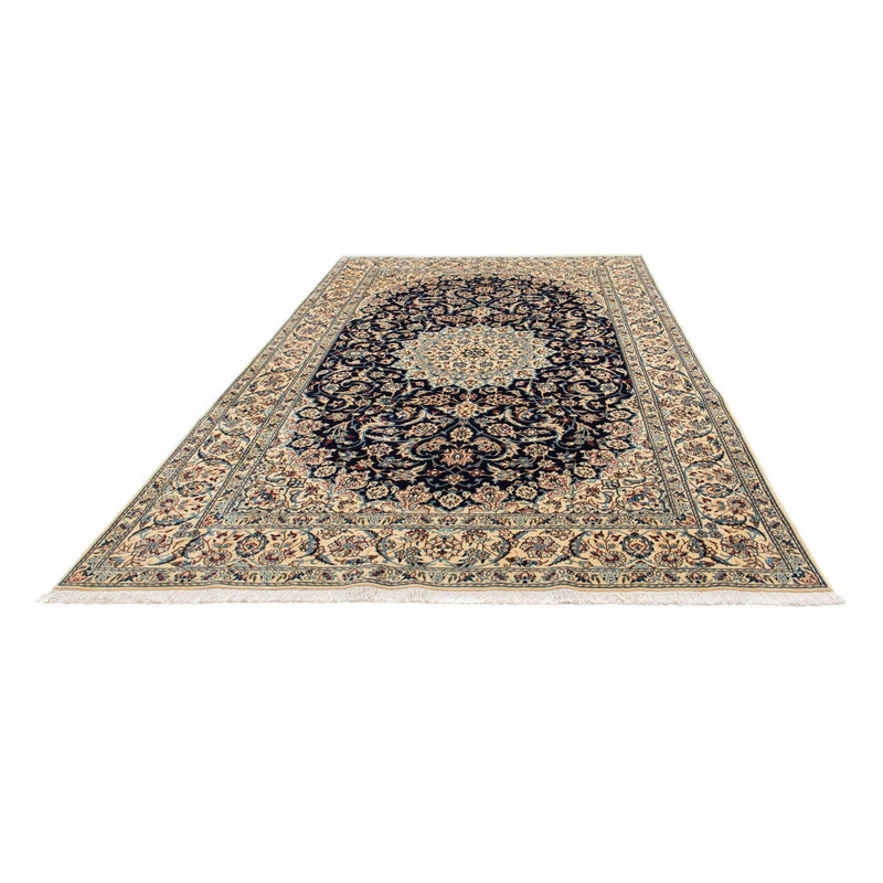 Alfombra Persa - Nain - Real - 298 x 200 cm - azul oscuro