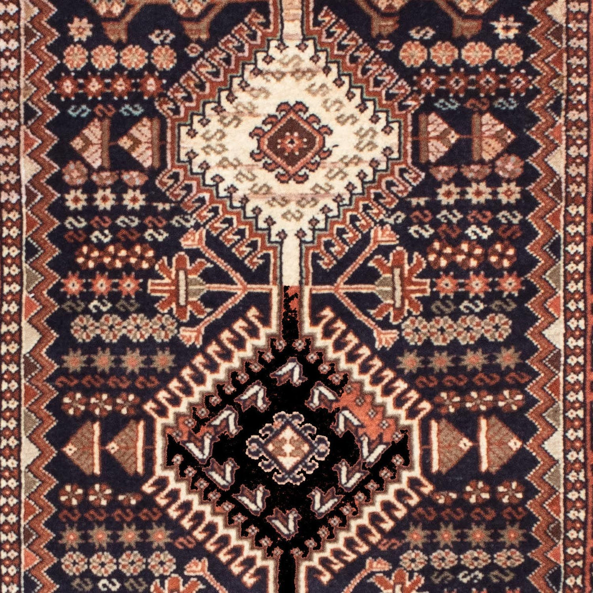 Alfombra de pasillo Alfombra persa - Nómada - 193 x 83 cm - azul oscuro