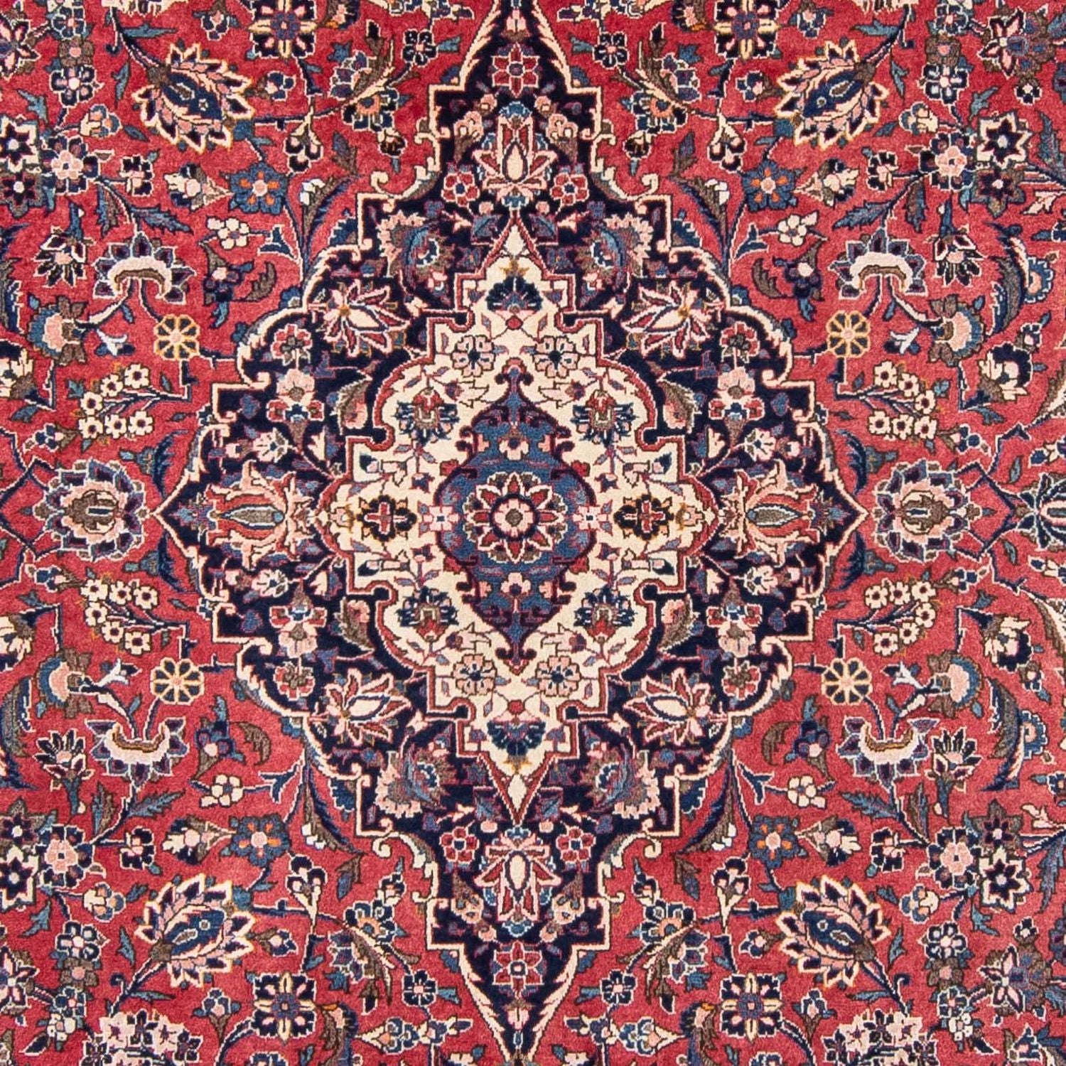 Alfombra persa - Keshan - 338 x 230 cm - rojo claro
