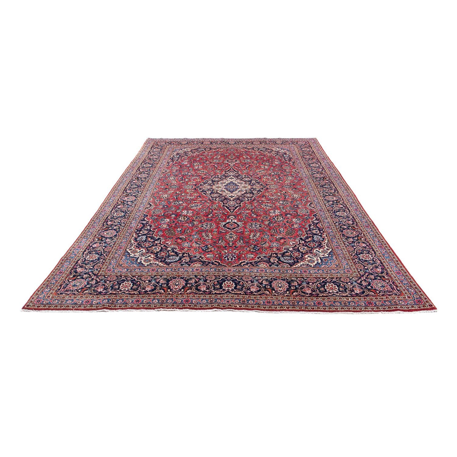 Alfombra persa - Keshan - 338 x 230 cm - rojo claro