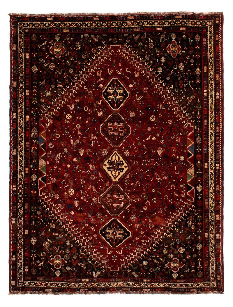 Alfombra persa - Nómada - 310 x 228 cm - rojo oscuro