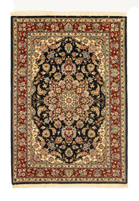 Alfombra persa - Ghom - 151 x 105 cm - negro