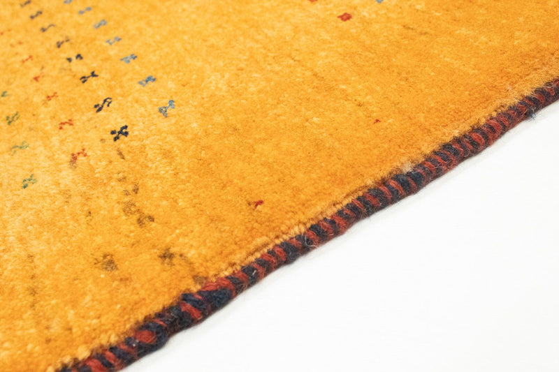 Alfombra de pasillo Alfombra Gabbeh - Loribaft Persa - 197 x 83 cm - oro