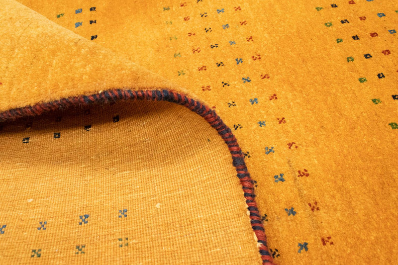 Alfombra de pasillo Alfombra Gabbeh - Loribaft Persa - 197 x 83 cm - oro