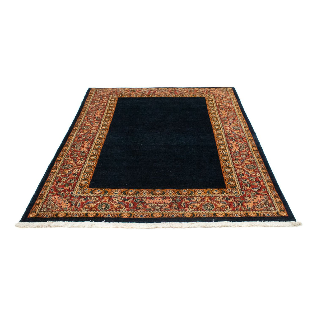 Alfombra Gabbeh - Loribaft Persa - 189 x 147 cm - azul oscuro