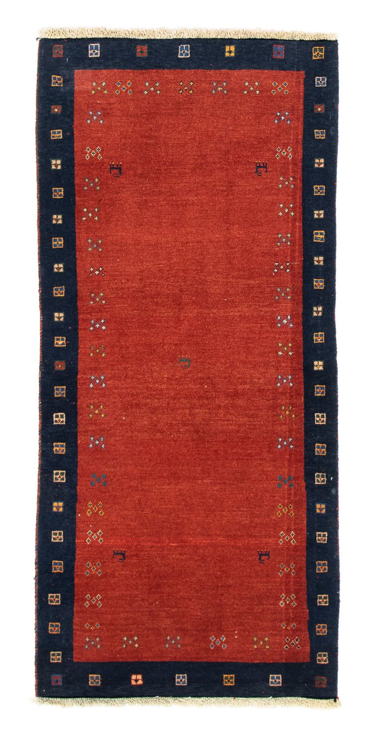 Alfombra de pasillo Alfombra Gabbeh - Loribaft Persa - 190 x 85 cm - rojo