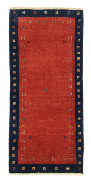Alfombra de pasillo Alfombra Gabbeh - Loribaft Persa - 190 x 85 cm - rojo
