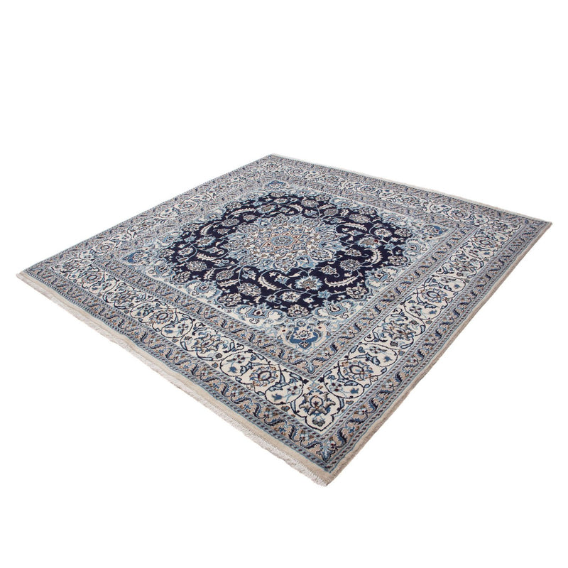 Alfombra persa - Nain cuadrado  - 196 x 195 cm - azul oscuro