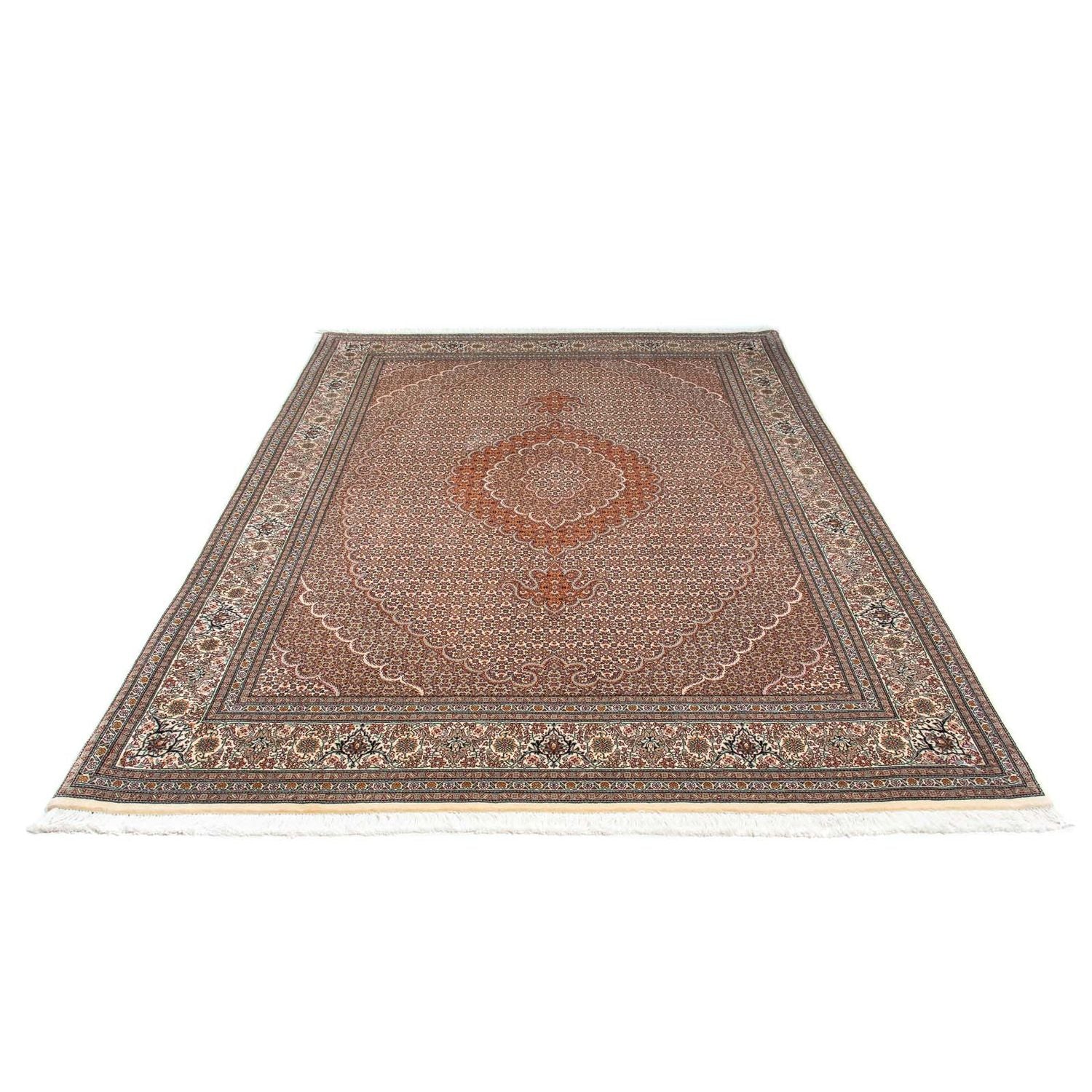 Alfombra persa - Tabriz - 246 x 170 cm - marrón claro