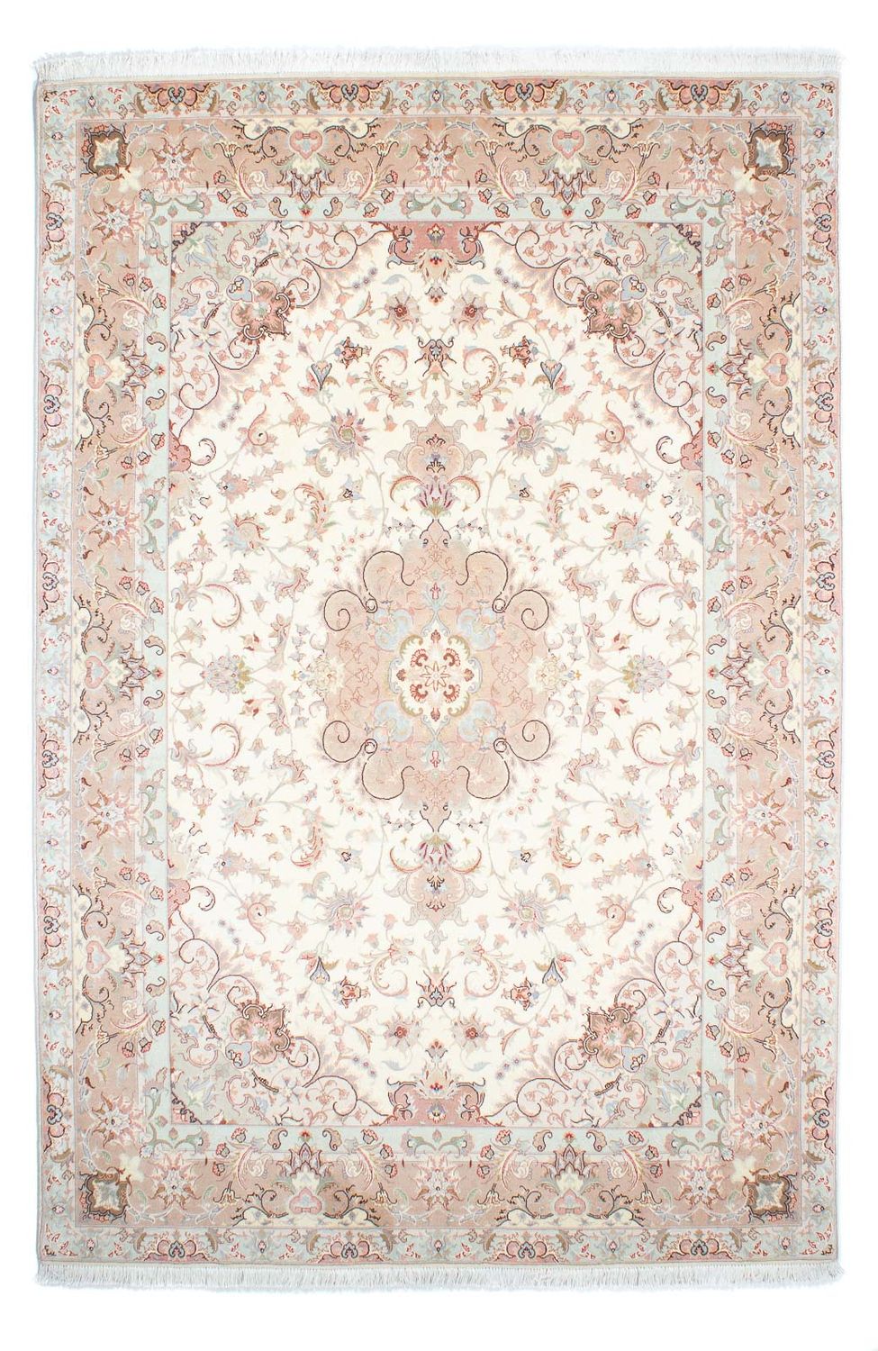 Alfombra Persa - Tabriz - Real - 248 x 168 cm - beige