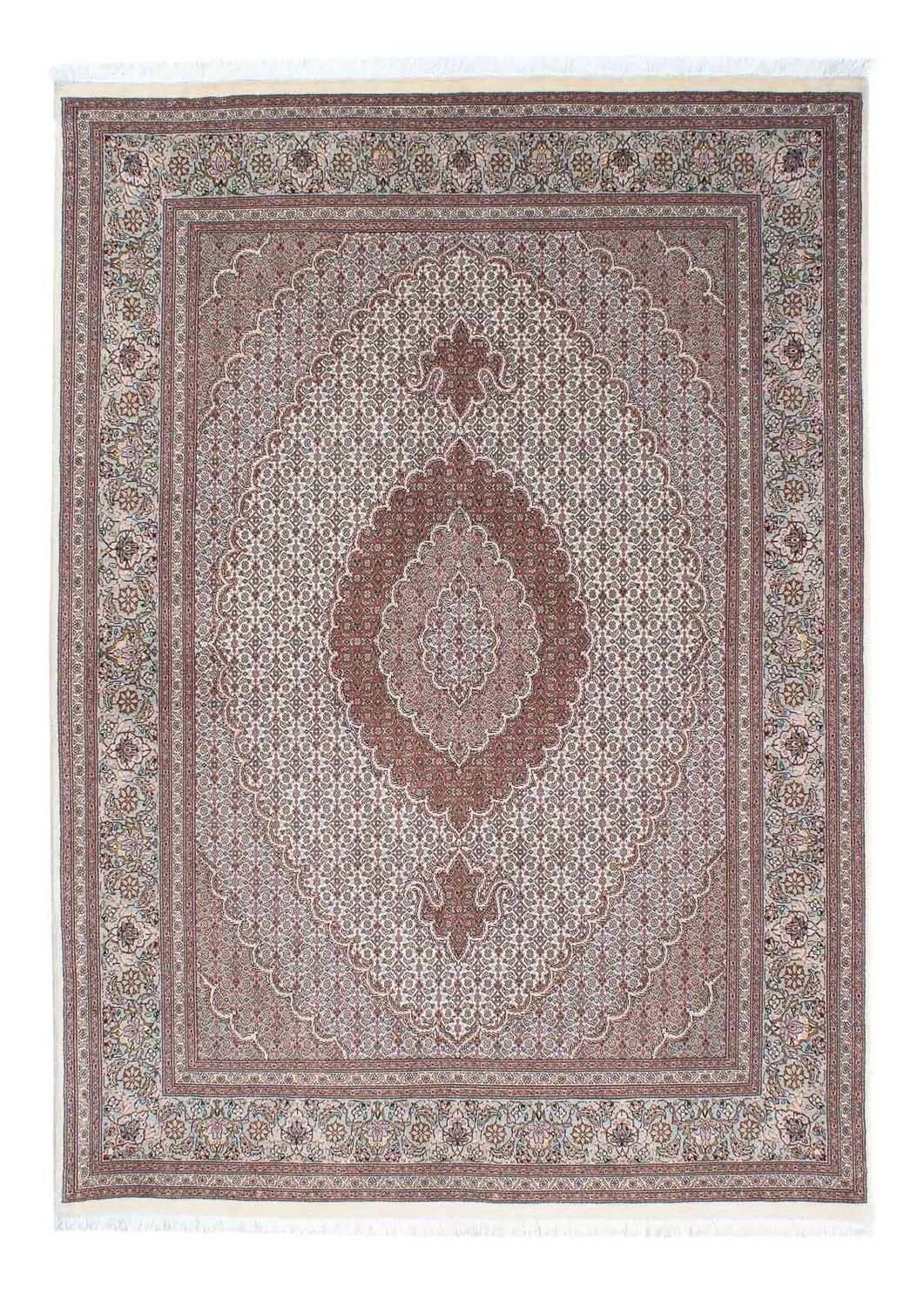 Alfombra Persa - Tabriz - Real - 210 x 150 cm - marrón claro
